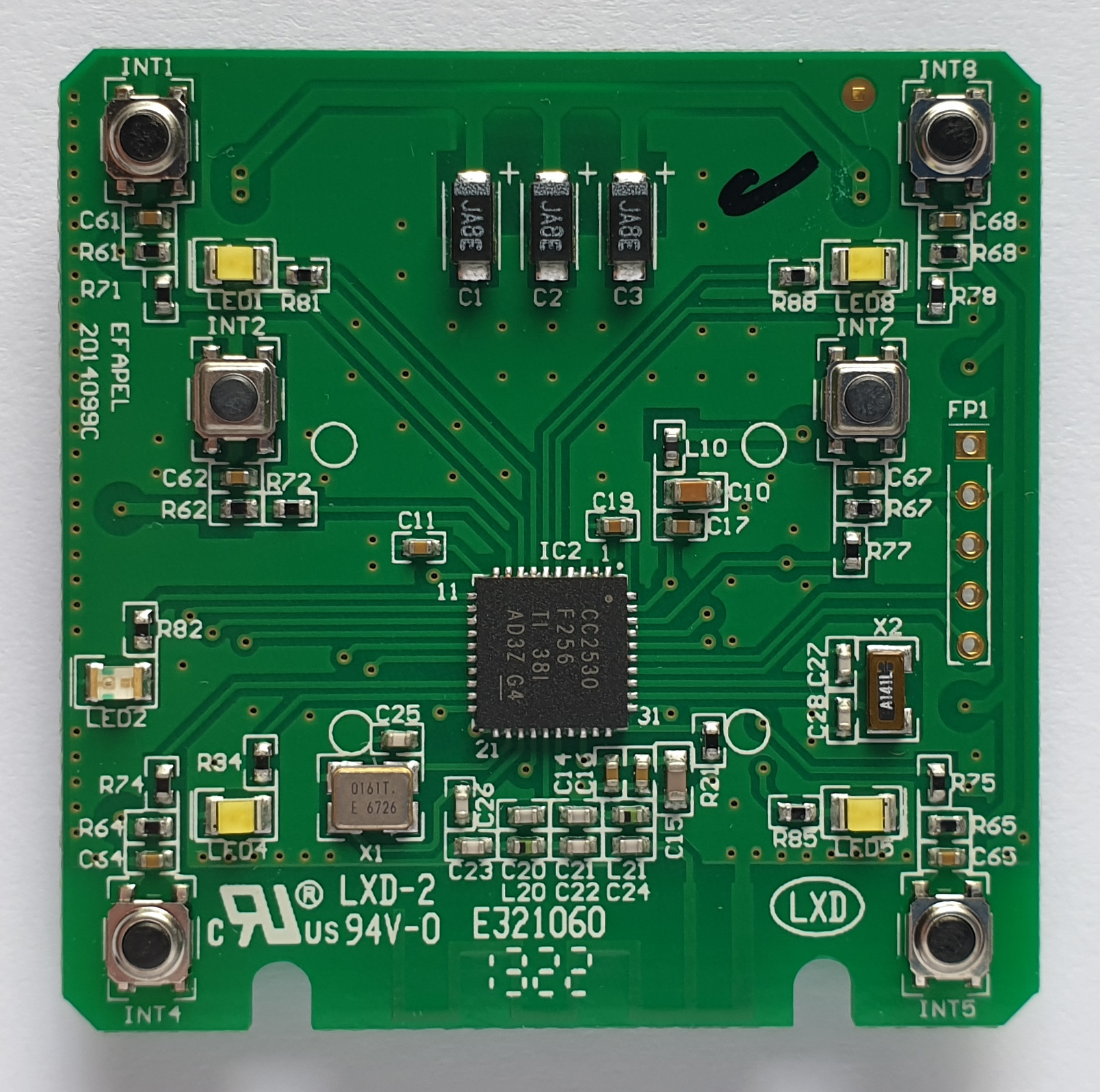 Push buttons PCB top (high-res)