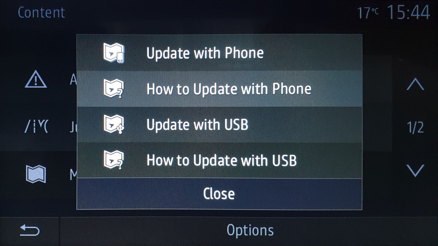 Ready to &quot;Update with Phone&quot;, that option is only available after version 6.0.10.2